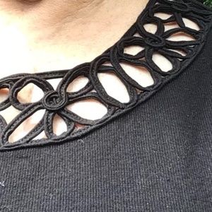 Coldwater Creek Tee, Jersey, Top, Black, Size L